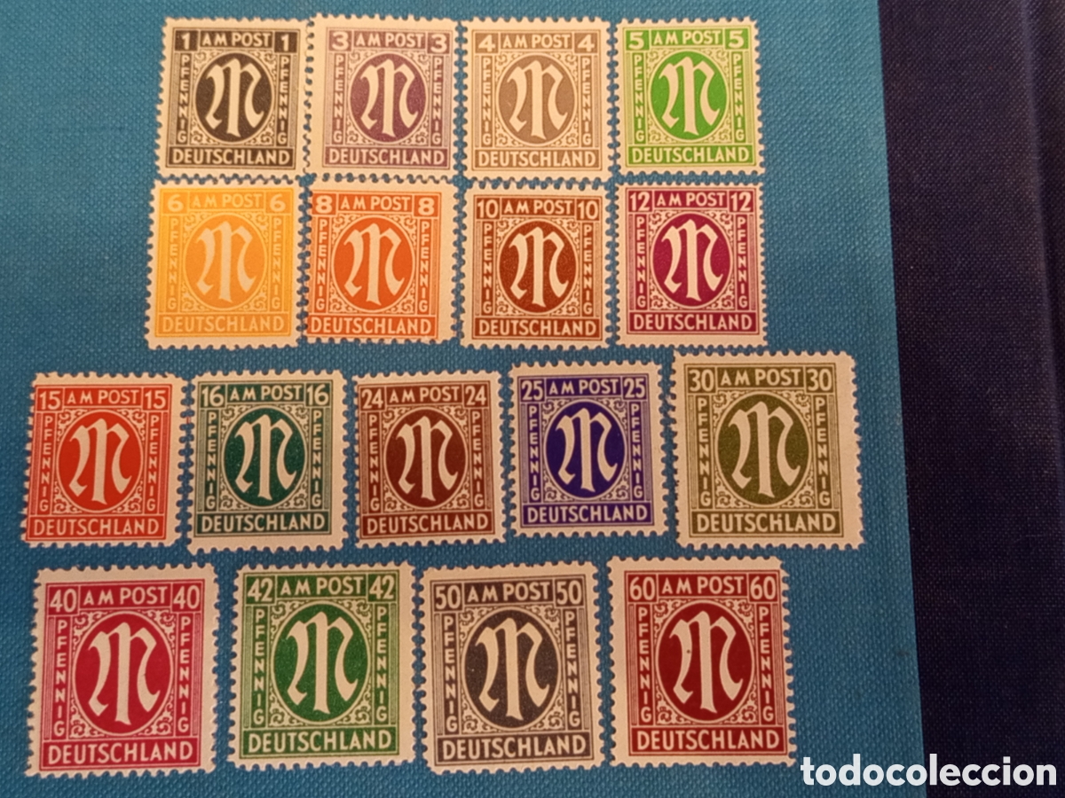 Sellos: Lote 17 Sellos Alemania AM POST 1945 Michel 1/18 Nuevos MNH**