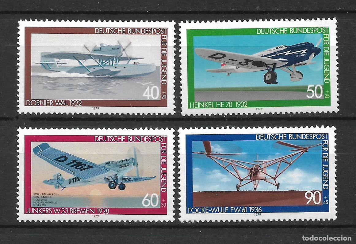 Sellos: alemania 1979 michel 1005/1008 ** mnh aviones - 1/30