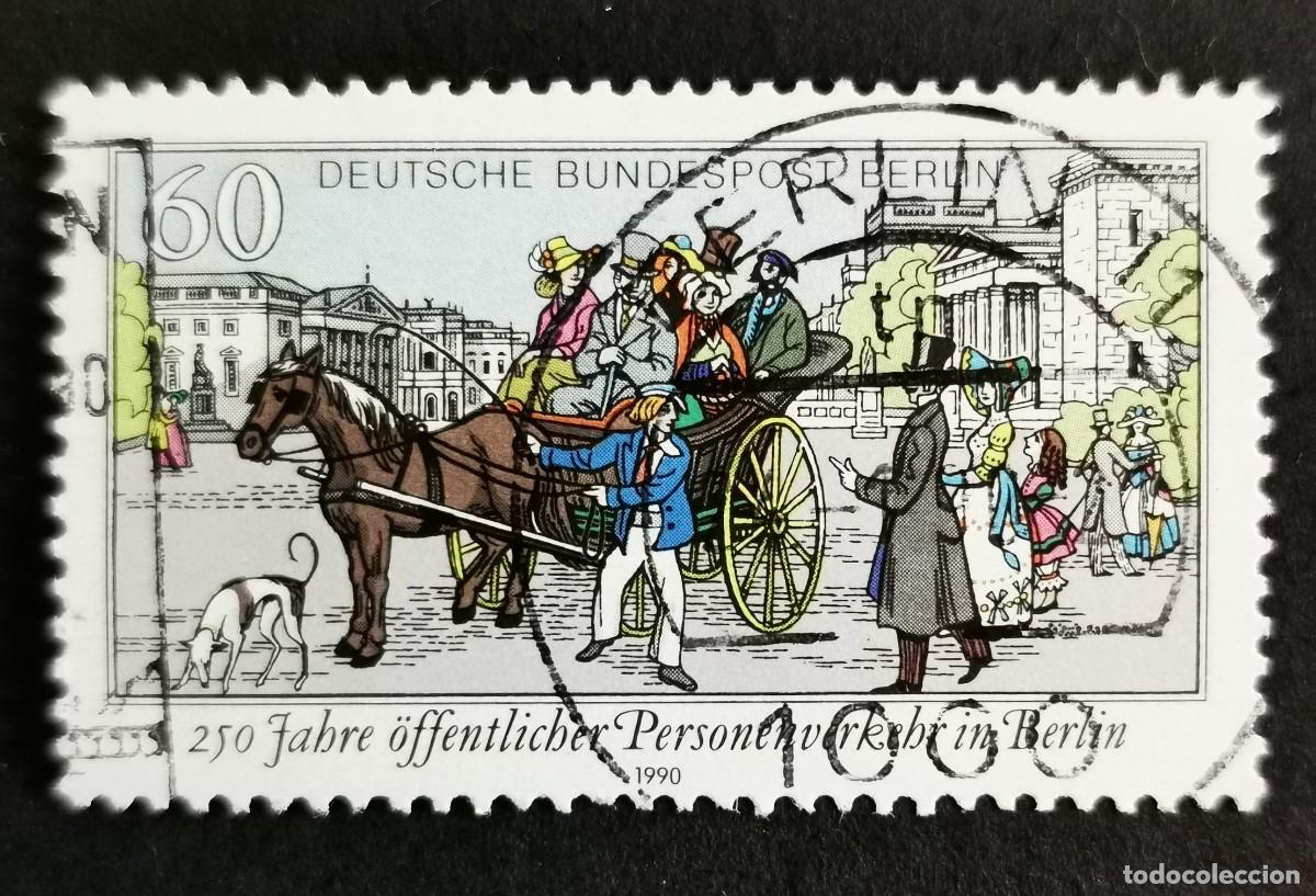 Sellos: Sello Alemania Berl&iacute;n 1990, Carruaje tirado por caballos, 60 Pf. Michel: DE-BE 861