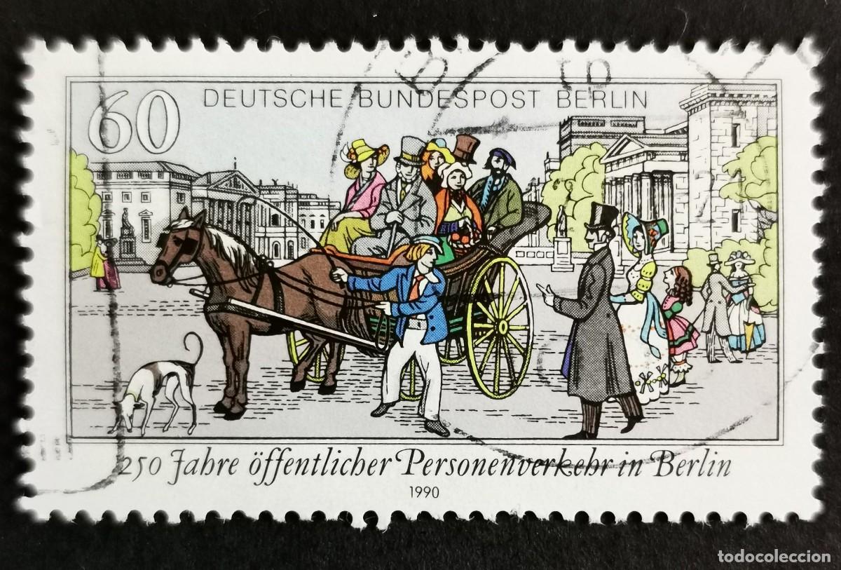 Sellos: Sello Alemania Berl&iacute;n 1990, Carruaje tirado por caballos, 60 Pf. Michel: DE-BE 861