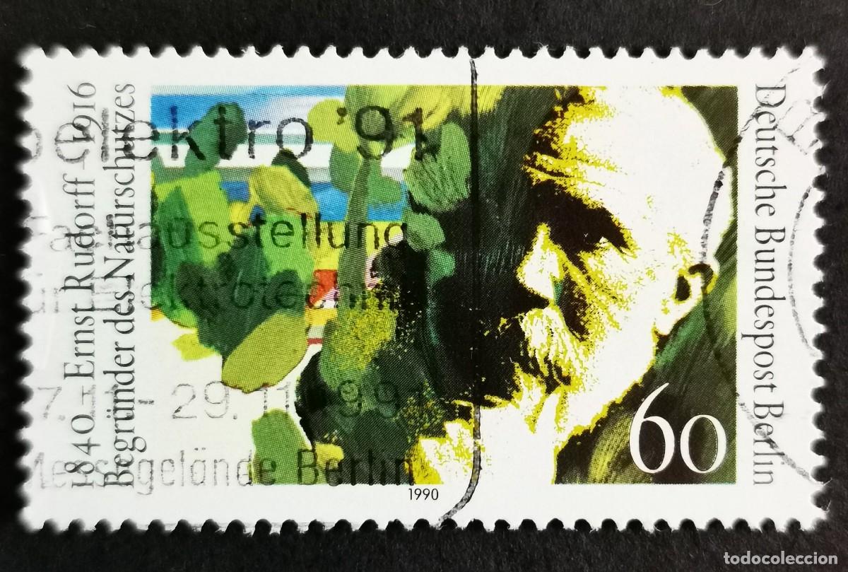 Sellos: Sello Alemania Berl&iacute;n 1990, Ernst Rudorff (fundador conservaci&oacute;n naturalez, 60 Pf. Michel: DE-BE 862