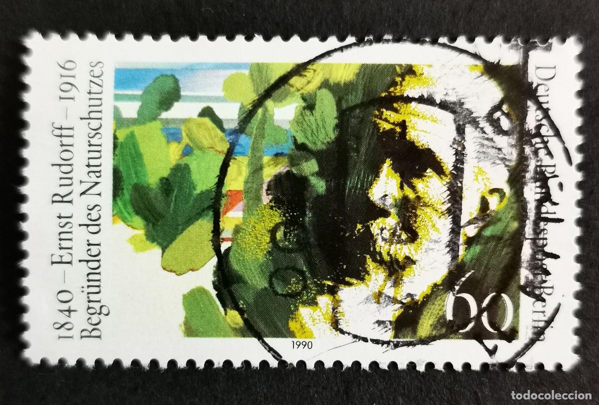 Sellos: Sello Alemania Berl&iacute;n 1990, Ernst Rudorff (fundador conservaci&oacute;n naturalez, 60 Pf. Michel: DE-BE 862