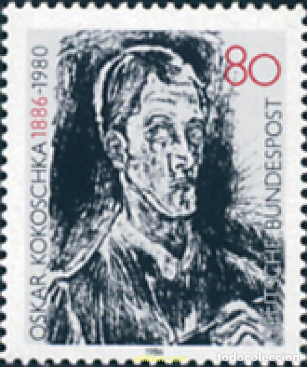 Sellos: 150307 MNH ALEMANIA FEDERAL 1986 CENTENARIO DEL NACIMIENTO DE OSKAR KOKOSCHKA