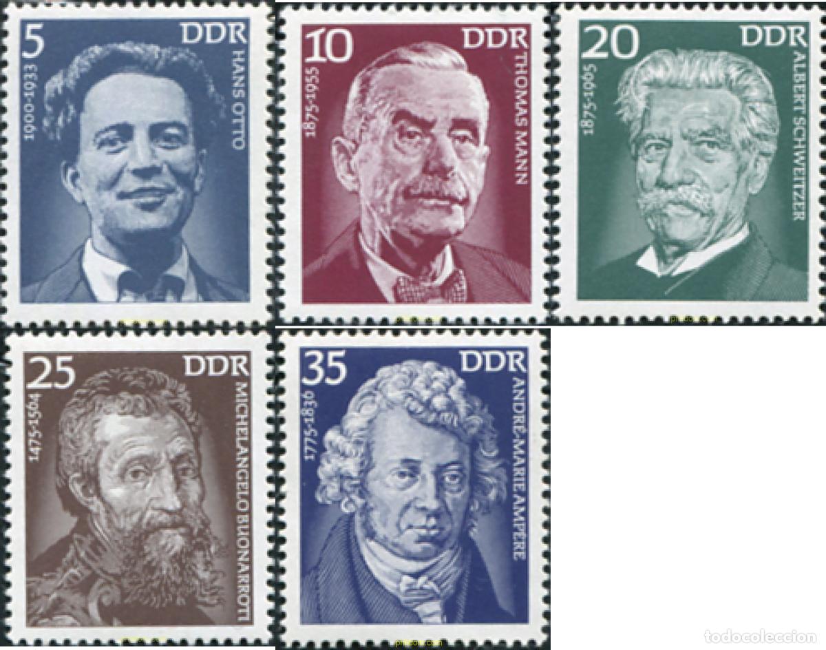 Sellos: 150775 MNH ALEMANIA DEMOCRATICA 1975 PERSONALIDADES