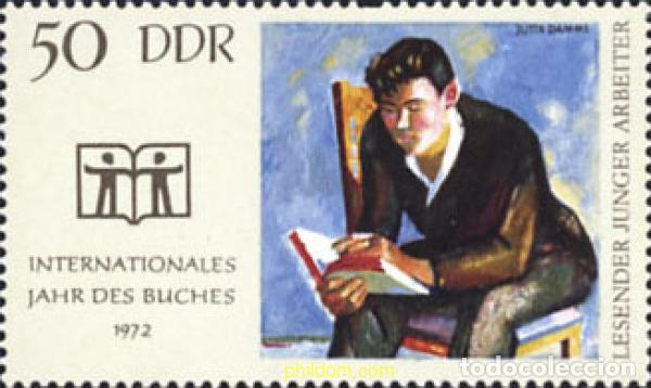 Sellos: 150731 MNH ALEMANIA DEMOCRATICA 1972 A&Ntilde;O INTERNACIONAL DEL LIBRO