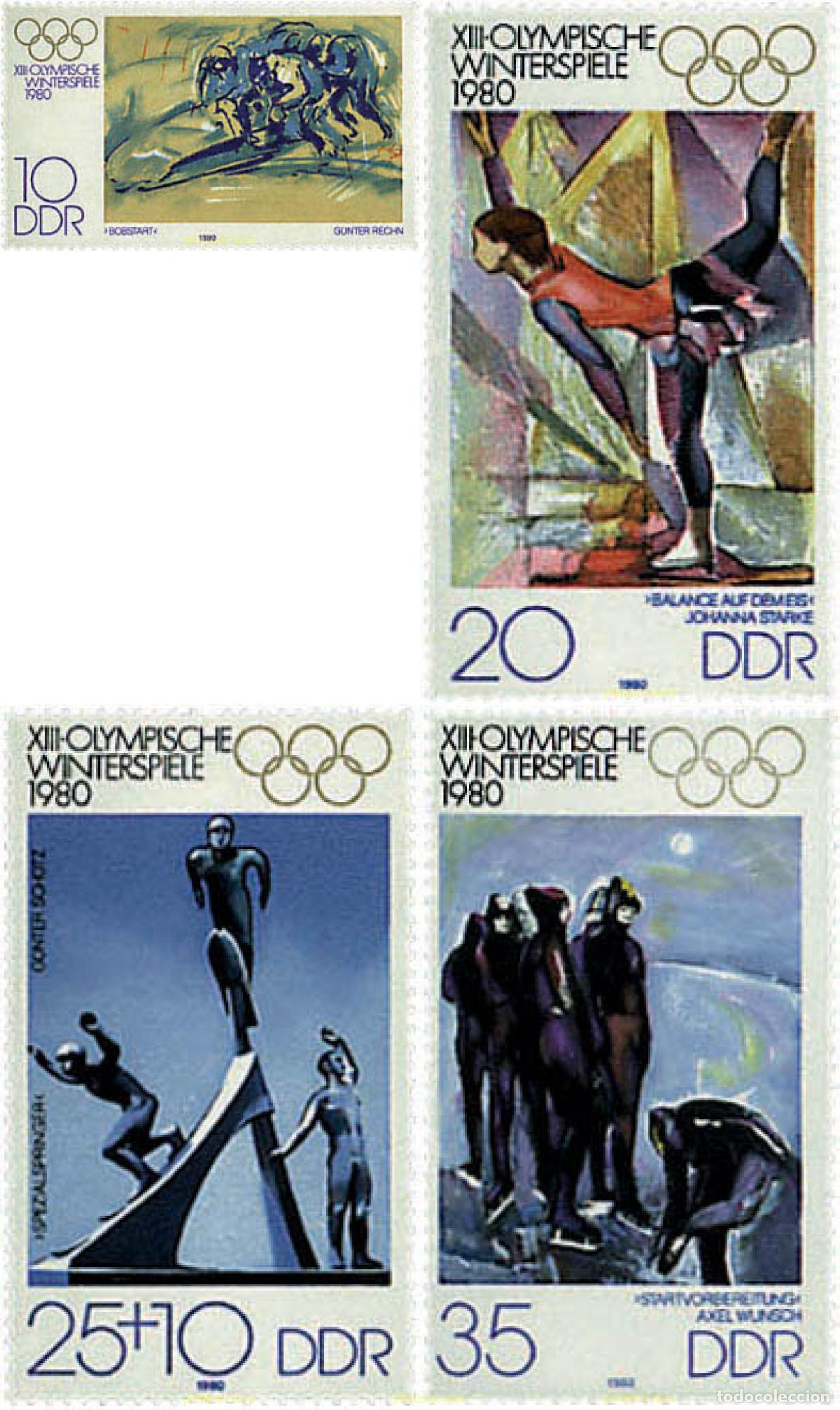 Sellos: 70523 MNH ALEMANIA DEMOCRATICA 1980 13 JUEGOS OLIMPICOS INVIERNO LAKE PLACID 1980
