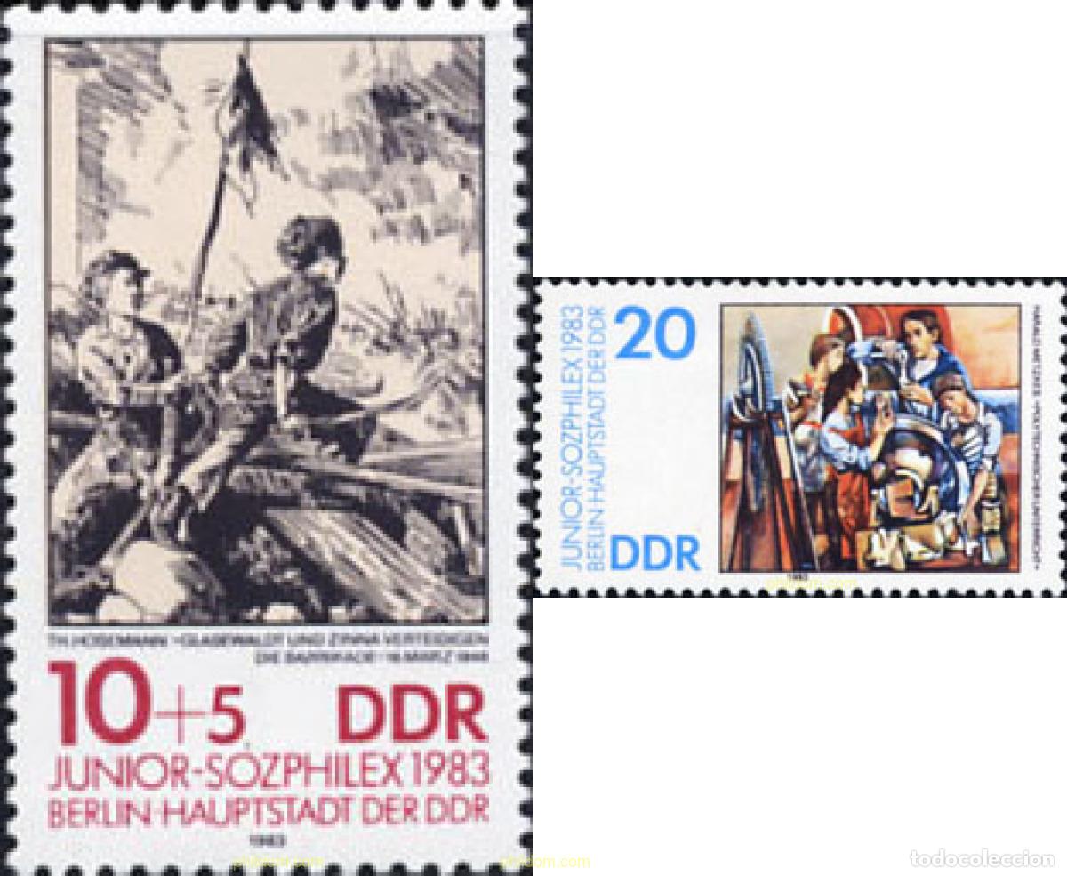 Sellos: 150902 MNH ALEMANIA DEMOCRATICA 1983 JUNIOR-SOZPHILEX '83. EXPOSICION FILATELICA INTERNACIONAL DE B