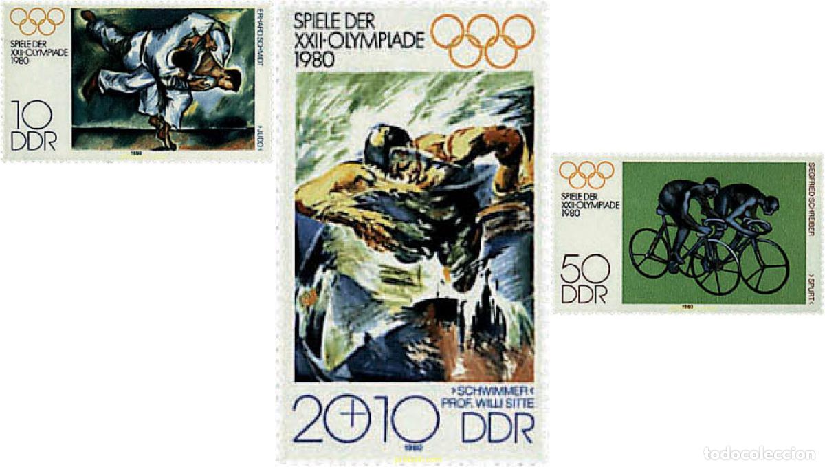Sellos: 70362 MNH ALEMANIA DEMOCRATICA 1980 22 JUEGOS OLIMPICOS VERANO MOSCU 1980