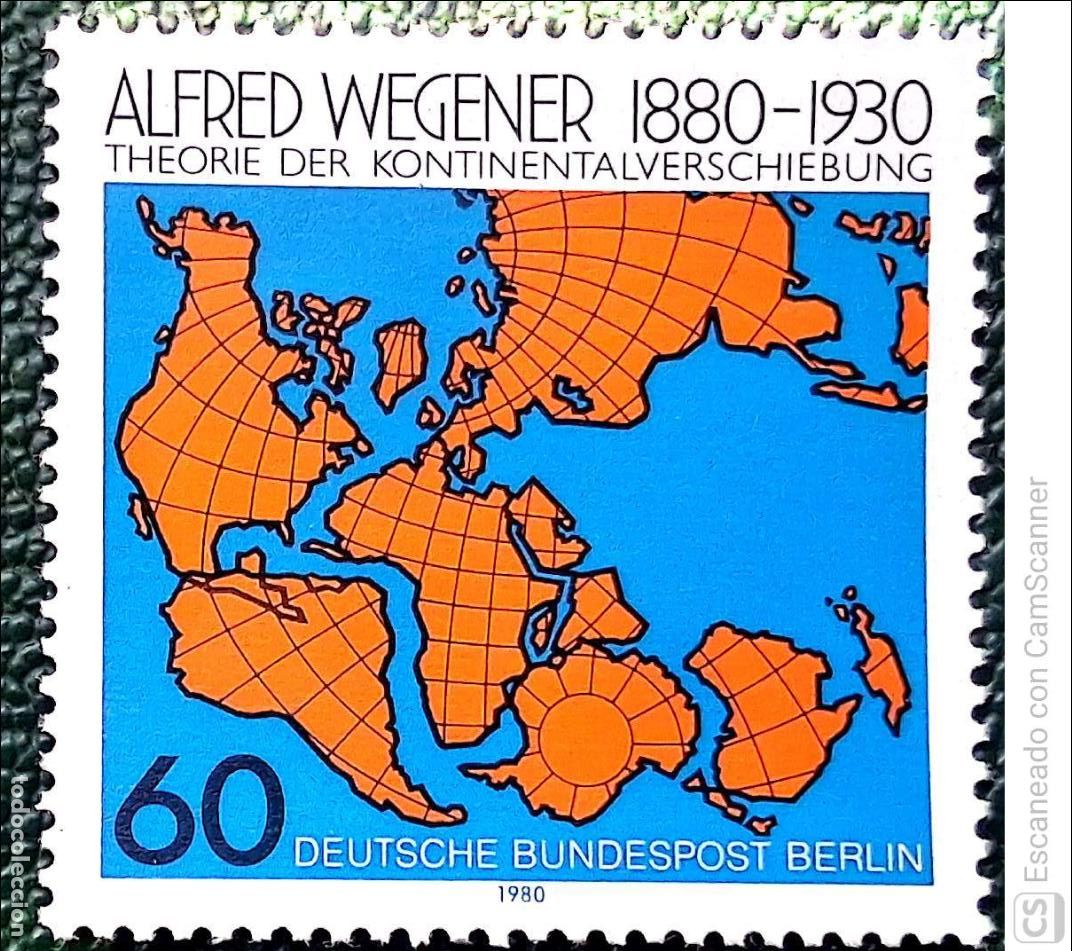 Sellos: Berl&iacute;n. 577 Aniversario nacimiento de Alfred Wegener, geo-f&iacute;sico. 1980. Sellos nuevos y numeraci&oacute;n Y