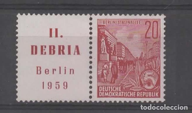 Sellos: ALEMANIA DDR SELLO CON VI&Ntilde;ETA DEBRIA 1959 BERLIN