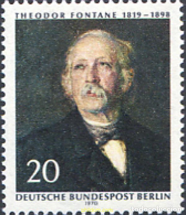 Sellos: 131030 MNH ALEMANIA. Berl&iacute;n 1970 150 ANIVERSARIO DEL NACIMIENTO DEL ESCRITOR THEODOR FONTANE