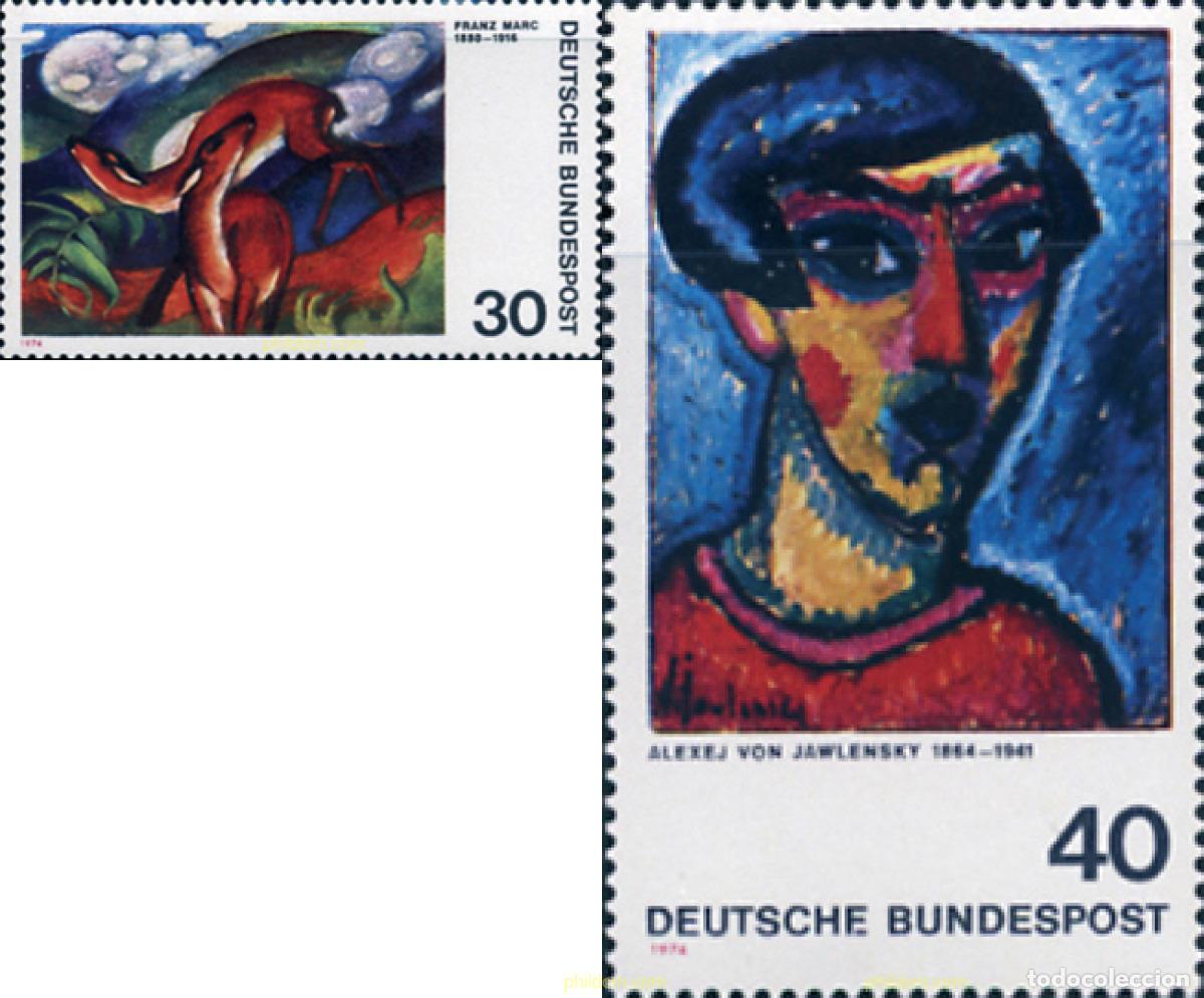 Sellos: 150213 MNH ALEMANIA FEDERAL 1974 PINTURA EXPRESIONISTA ALEMANA