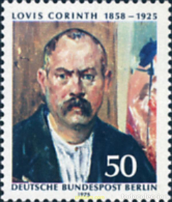 Sellos: 131102 MNH ALEMANIA. Berl&iacute;n 1975 50 ANIVERSARIO DE LA MUERTE DEL PINTOR LOVIS CORINTH