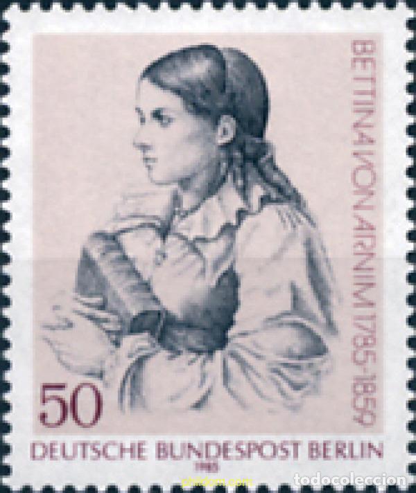 Sellos: 131506 MNH ALEMANIA. Berl&iacute;n 1985 BICENTENARIO DEL NACIMIENTO DE VETTINA VON ARNIM