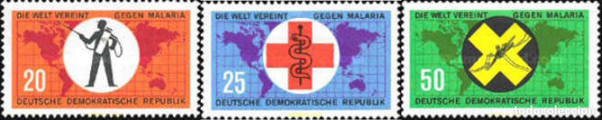 Sellos: 150587 MNH ALEMANIA DEMOCRATICA 1963 ERRADICACION DE LA MALARIA