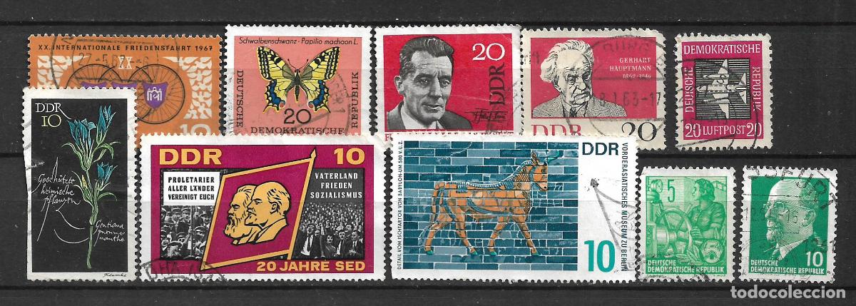 Sellos: alemania ddr lote 10 sellos usado - 19/3