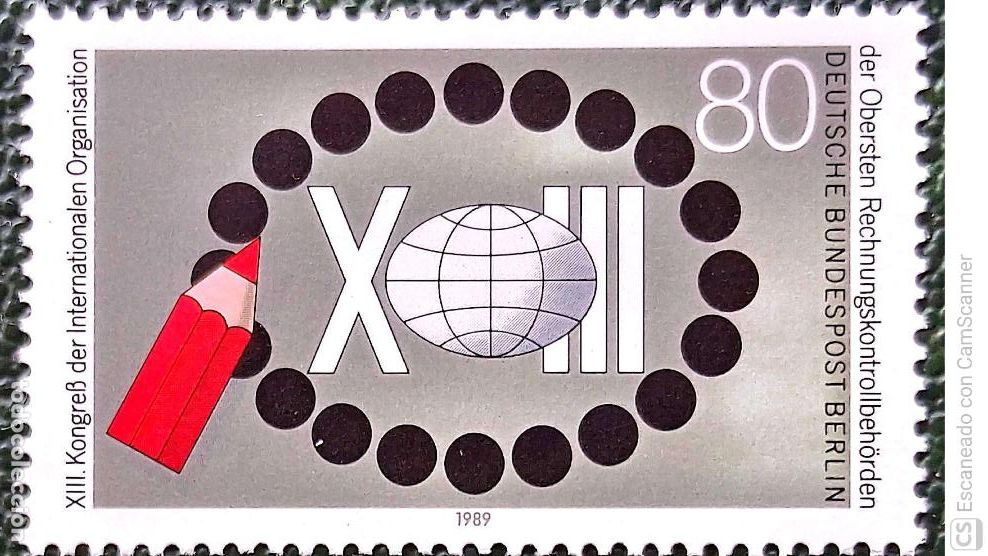 Sellos: Berl&iacute;n. 804 Congreso de la Organizaci&oacute;n internacional de los Tribunales de Cuentas. 1989. Sellos nue