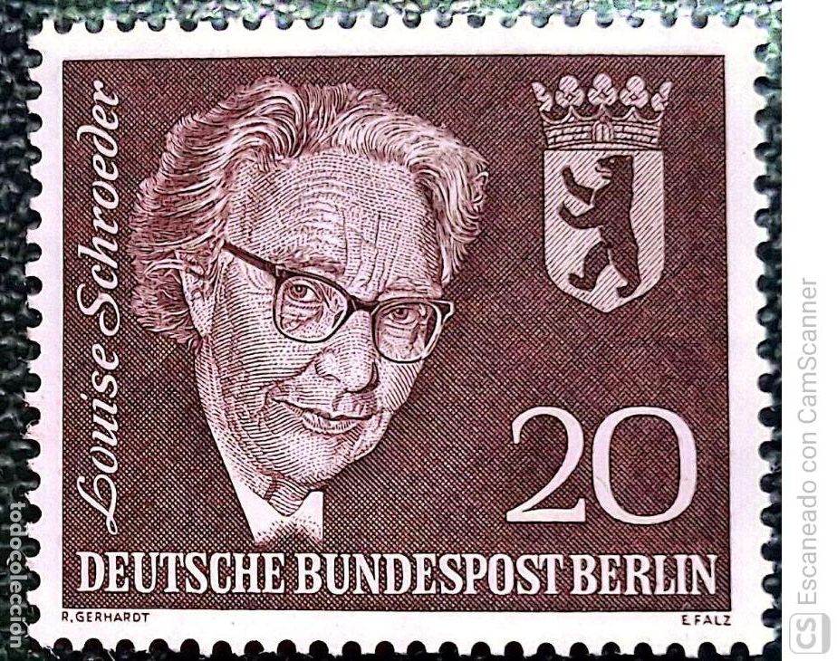 Sellos: Berl&iacute;n. 177 Louie Schroeder, alcaldesa de Berl&iacute;n. 1961. Sellos nuevos y numeraci&oacute;n Yvert.