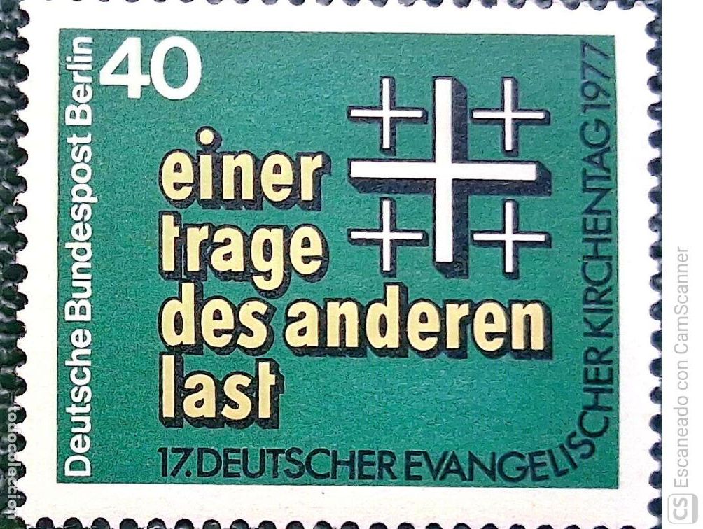 Sellos: Berl&iacute;n. 510 D&iacute;a de la iglesia evang&eacute;lica alemana. 1977. Sellos nuevos y numeraci&oacute;n Yvert.