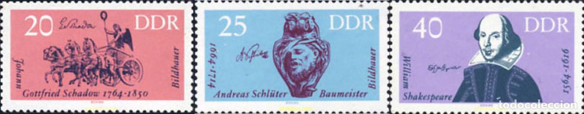 Sellos: 64497 MNH ALEMANIA DEMOCRATICA 1964 ARTISTAS Y ESCRITORES CELEBRES.