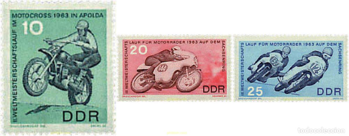 Sellos: 39079 MNH ALEMANIA DEMOCRATICA 1963 CAMPEONATO MUNDIAL DE MOTOCICLISMO