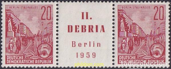 Sellos: 705785 MNH ALEMANIA DEMOCRATICA 1959 EXPOSICI&Oacute;N FILAT&Eacute;LICA DE BERL&Iacute;N (DEBRIA II)