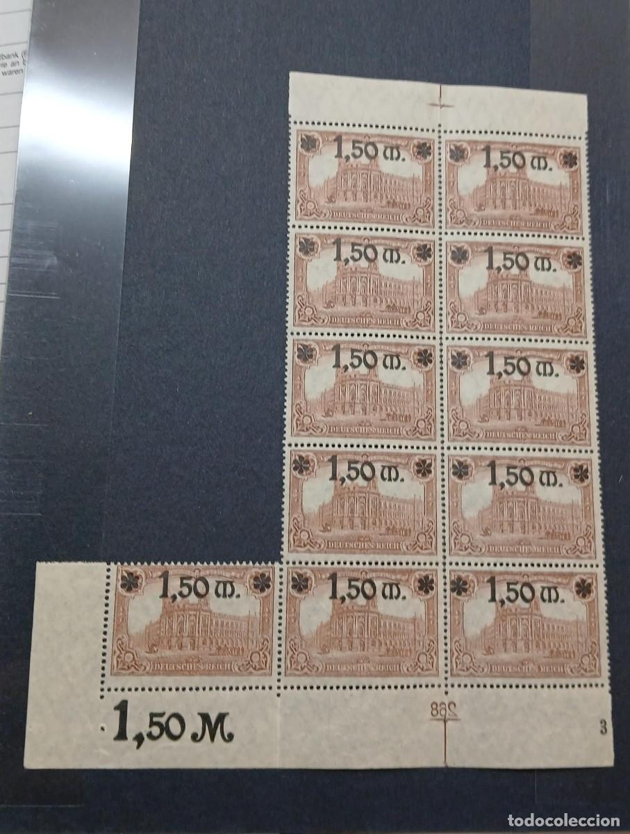 Sellos: Hoja parcial M117 imperio alem&aacute;n 1920
