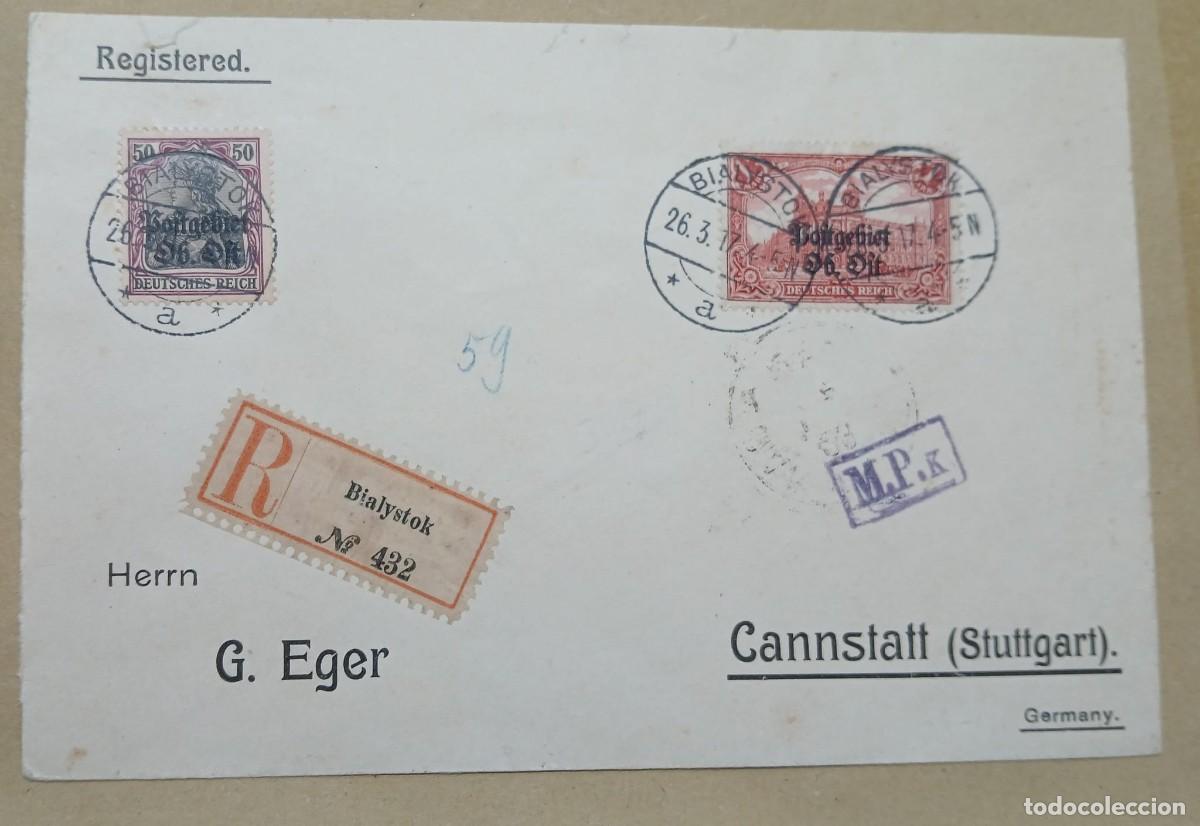 Sellos: Postgebiet Oberbefehlshaber Ost. 1916