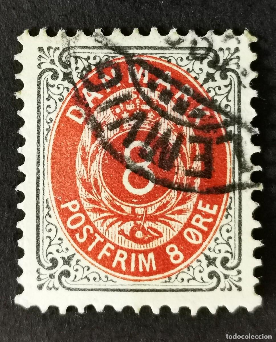 Sellos: Sello Dinamarca 1875,Marco II, wmk 1Y, perforaci&oacute;n 14X13&frac12;, 8 &oslash;re. Michel: DK 25IIYAa
