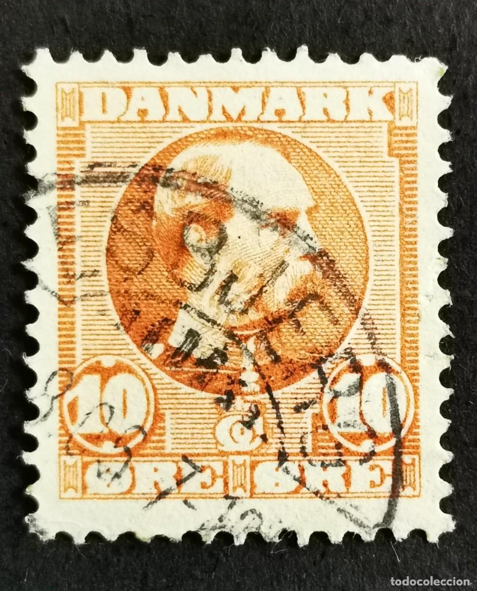 Sellos: Sello Dinamarca 1904, Rey Christian IX, 10 &oslash;re. Michel: DK 48I