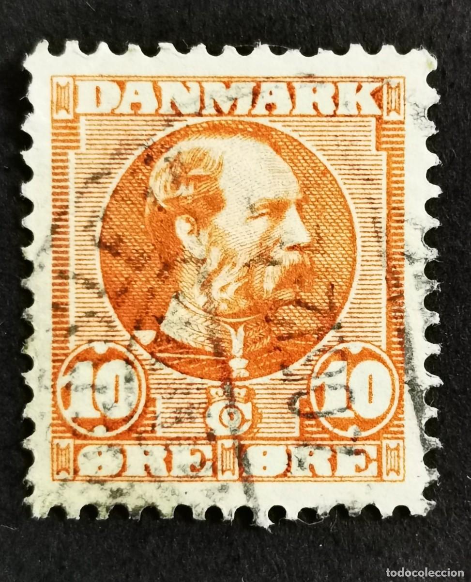 Sellos: Sello Dinamarca 1904, Rey Christian IX, 10 &oslash;re. Michel: DK 48I