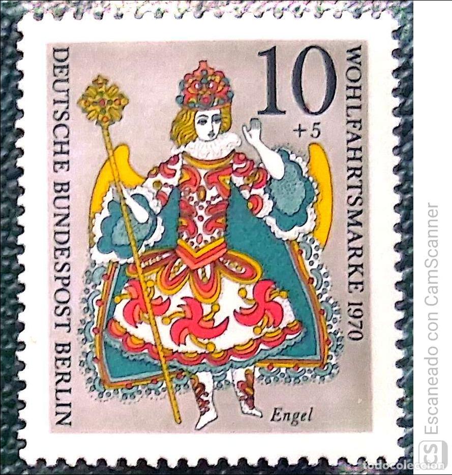 Sellos: Berl&iacute;n. 354 Navidad: &Auml;ngel del Bel&eacute;n de las ursulinas de Innsbruck. 1970. Sellos nuevos y numeraci&oacute;n