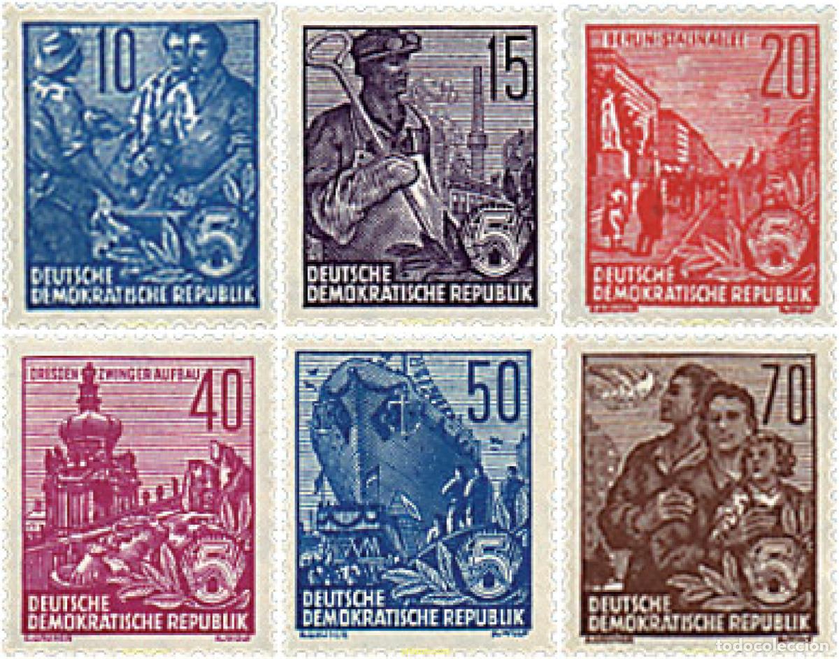 Sellos: 44255 MNH ALEMANIA DEMOCRATICA 1955 PLAN QUINQUENAL