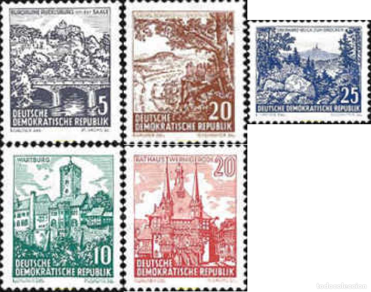 Sellos: 61120 MNH ALEMANIA DEMOCRATICA 1961 PAISAJES Y EDIFICIOS HISTORICOS