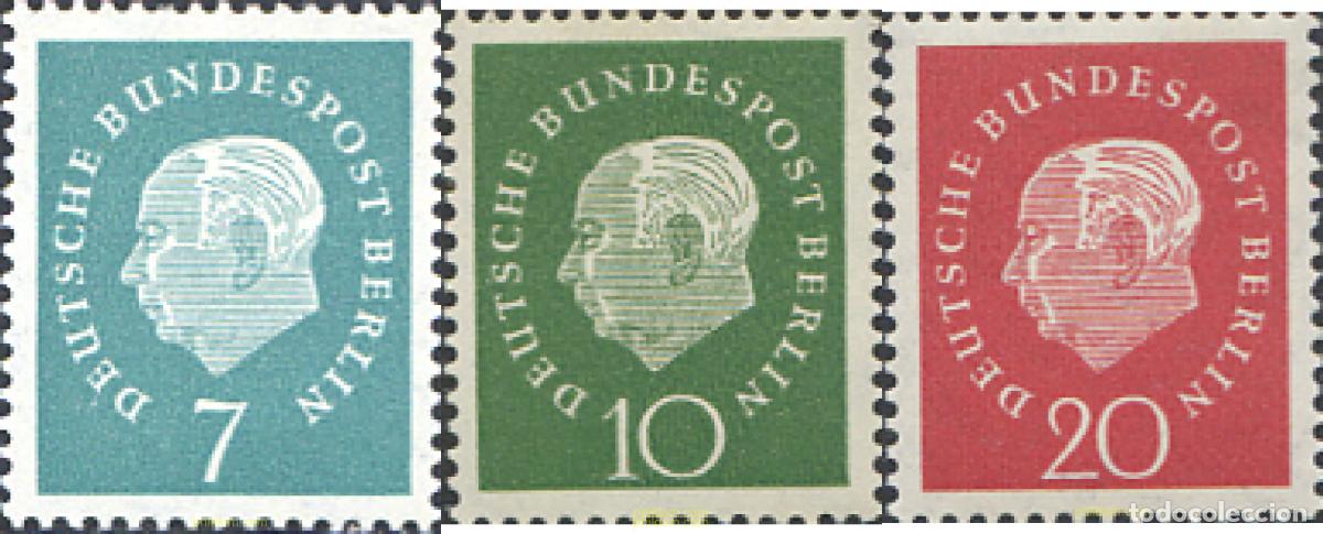 Sellos: 793451 MNH ALEMANIA. Berl&iacute;n 1959 75 ANIVERSARIO DEL PRESIDENTE THEODOR HEUSS