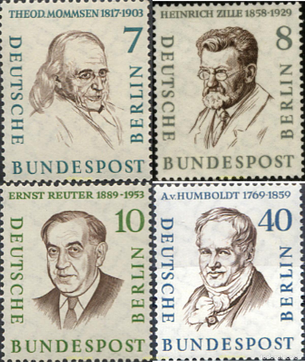 Sellos: 793450 MNH ALEMANIA. Berl&iacute;n 1957 BERLINESES CELEBRES