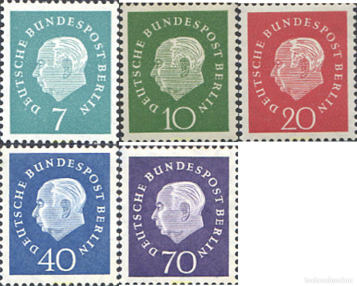 Sellos: 130986 MNH ALEMANIA. Berl&iacute;n 1959 75 ANIVERSARIO DEL PRESIDENTE THEODOR HEUSS