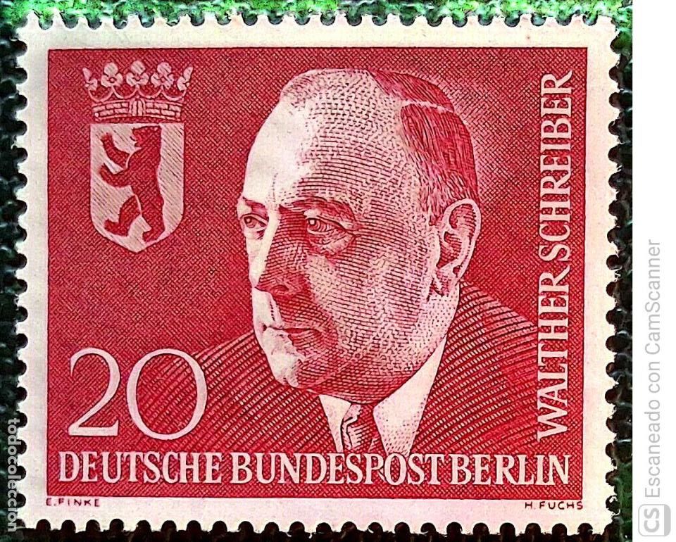 Sellos: Berl&iacute;n. 171 Burgomaestre Walter Schreiber. 1960. Sellos nuevos y numeraci&oacute;n Yvert.