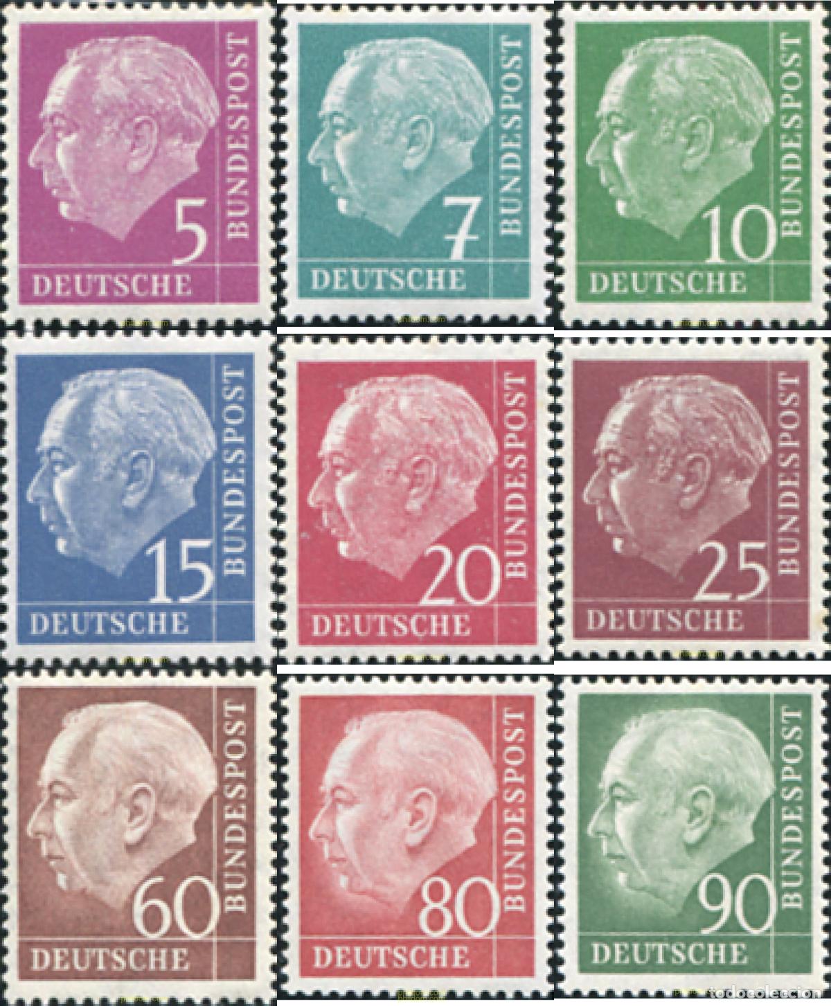 Sellos: 793453 MNH ALEMANIA FEDERAL 1954 PRESIDENTE THEODOR HEUSS