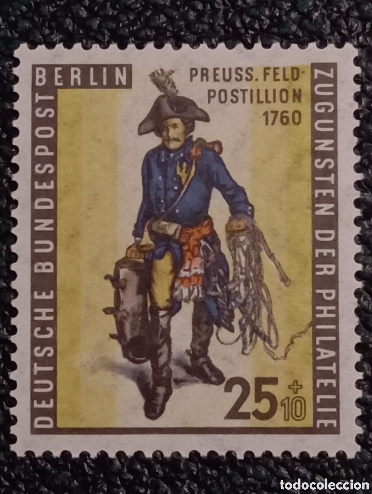 Sellos: Sello Alemania Berlin Michel 131 Preuss Feld Postillion 25+10 Pf MNH