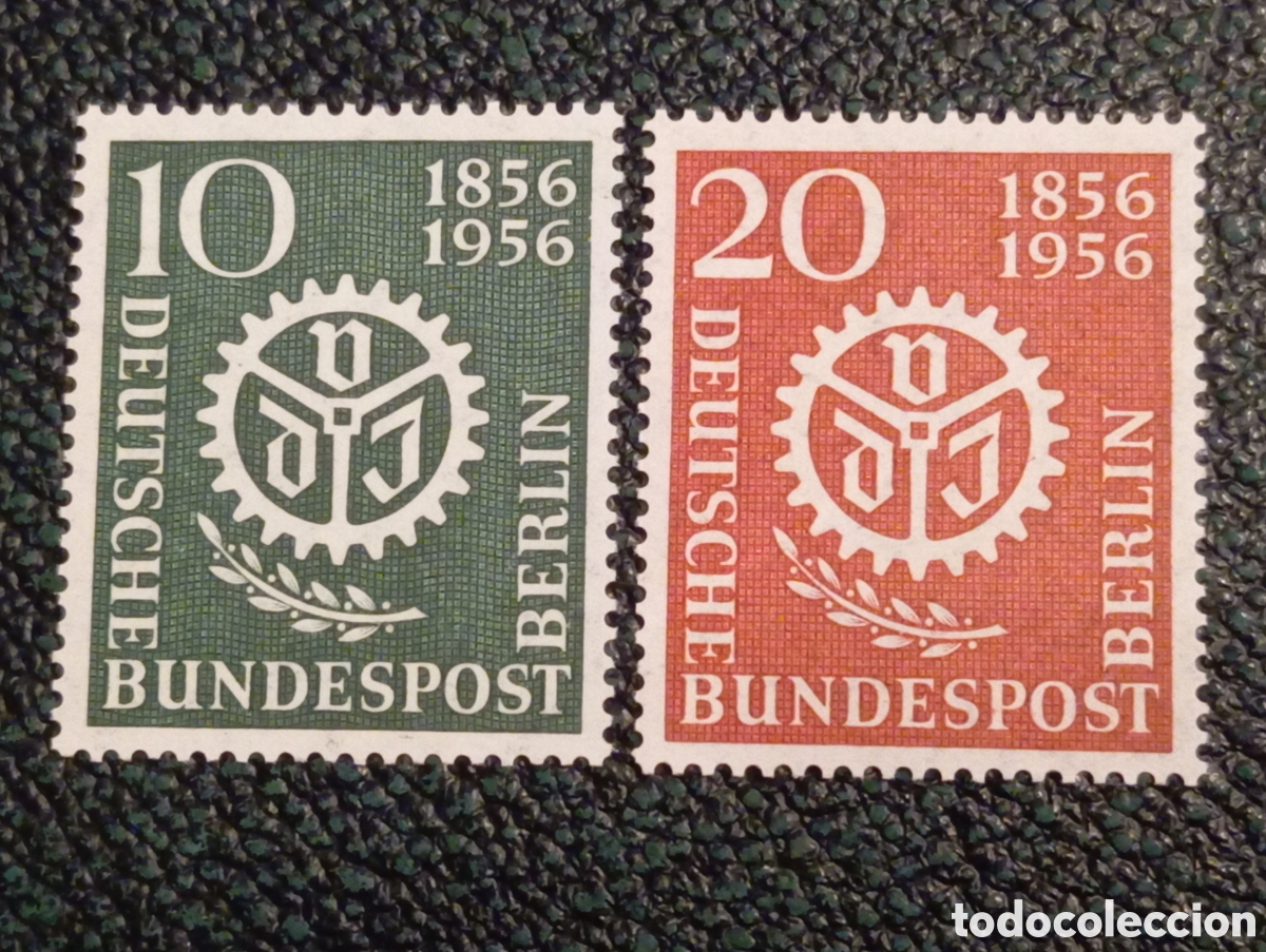 Sellos: Serie Sellos Alemania Berlin Michel 138-139 Centenario VDI 10+20 Pf MNH