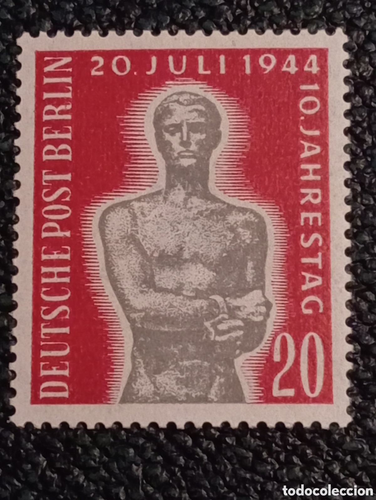 Sellos: Sello Alemania Berlin Michel 119 Resistencia 20 Juli 1944 Attentat 20 Pf MH