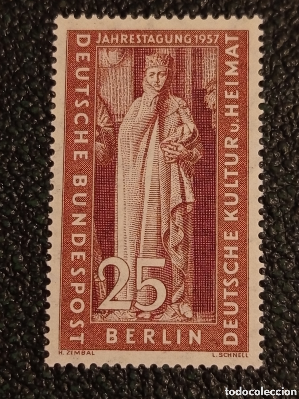 Sellos: Alemania Berl&iacute;n Occidental 1957 Uta de Naumburg Sello Michel 173 MNH