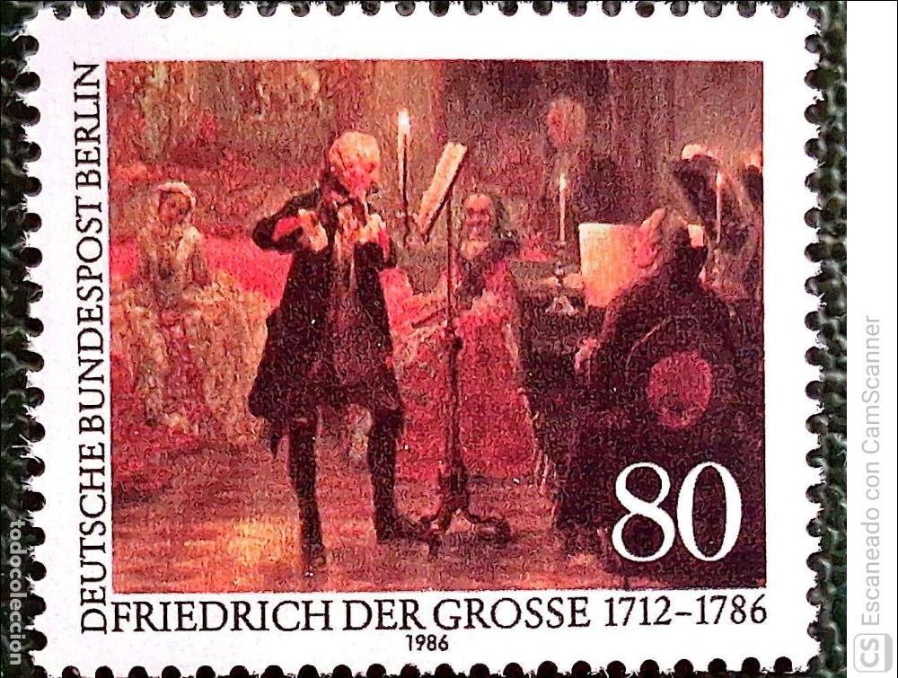 Sellos: Berl&iacute;n. 725 Aniversario muerte de Federico el Grande, Rey de Prusia. 1986. Sellos nuevos y numerac