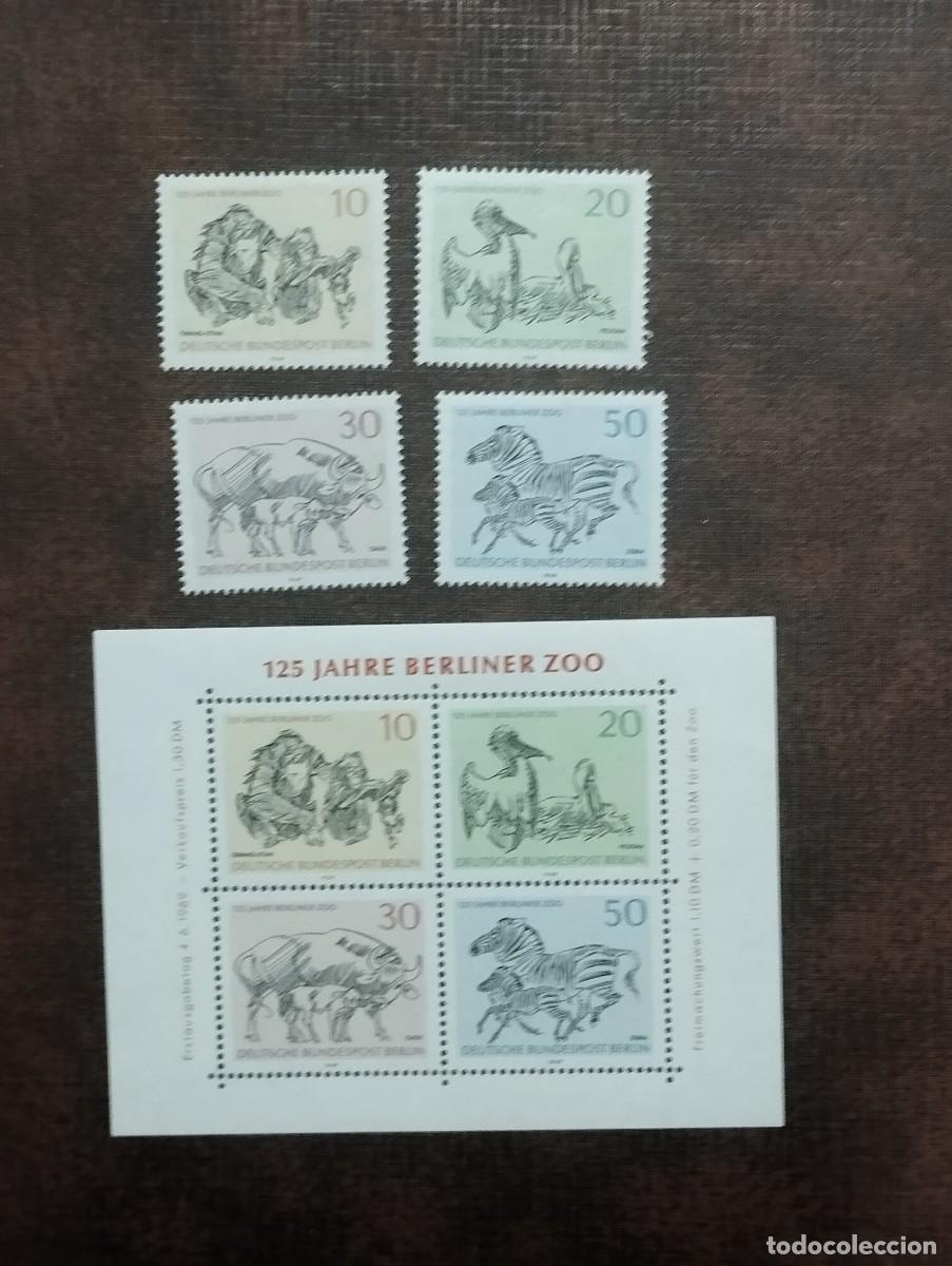 Sellos: 22/8/26. Alemania Berl&iacute;n.1969. Serie completa+bloque en nuevo