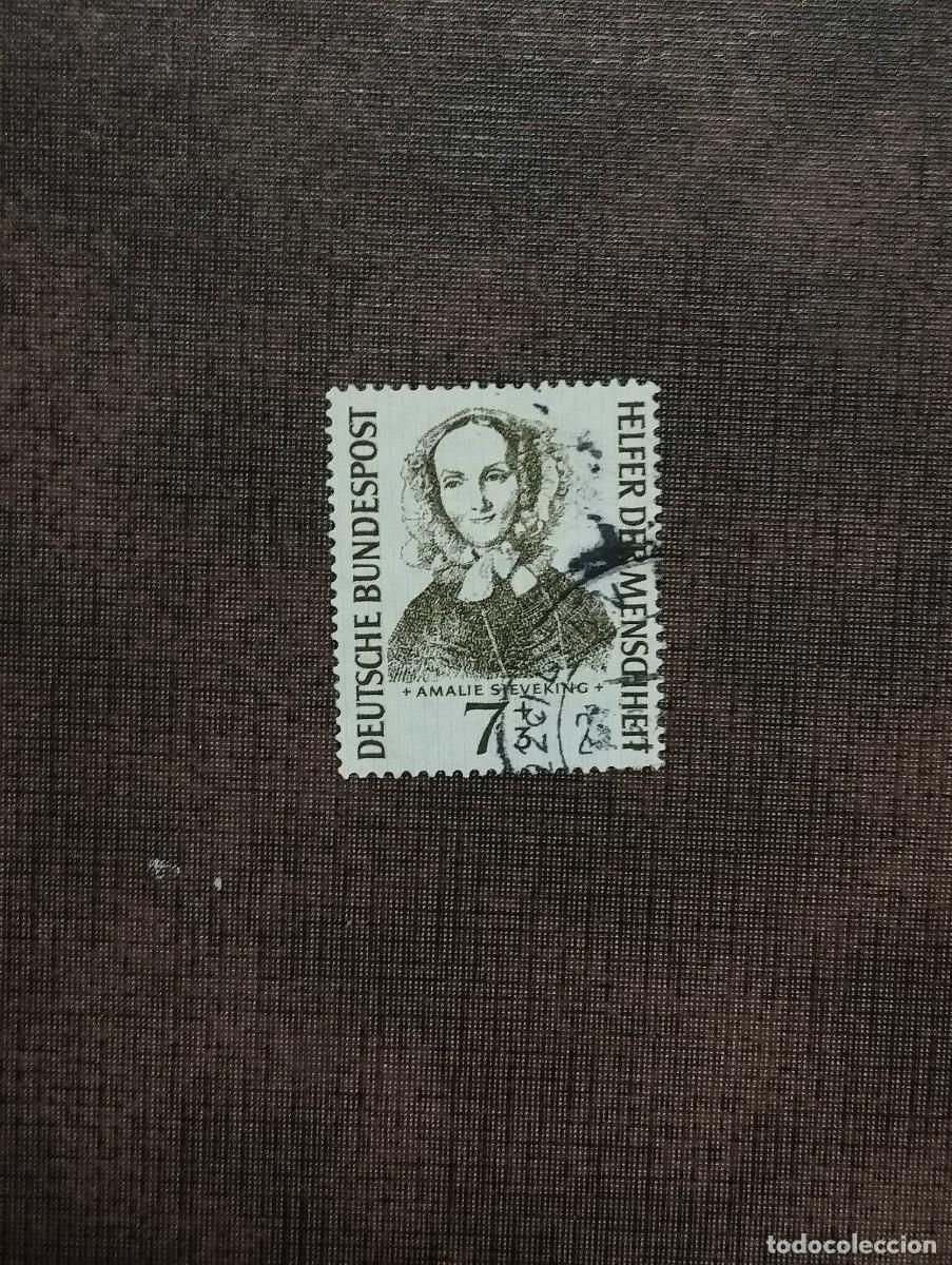 Sellos: 22/8/26. Alemania Federal.1955. 7+4pf. Sell&oacute; en usado