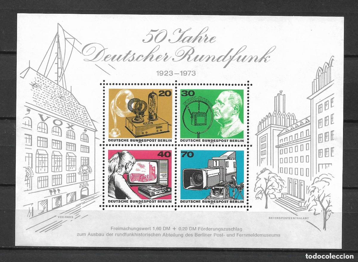 Sellos: alemania berlin 1973 hoja bloque 4 ** mnh - 31/14