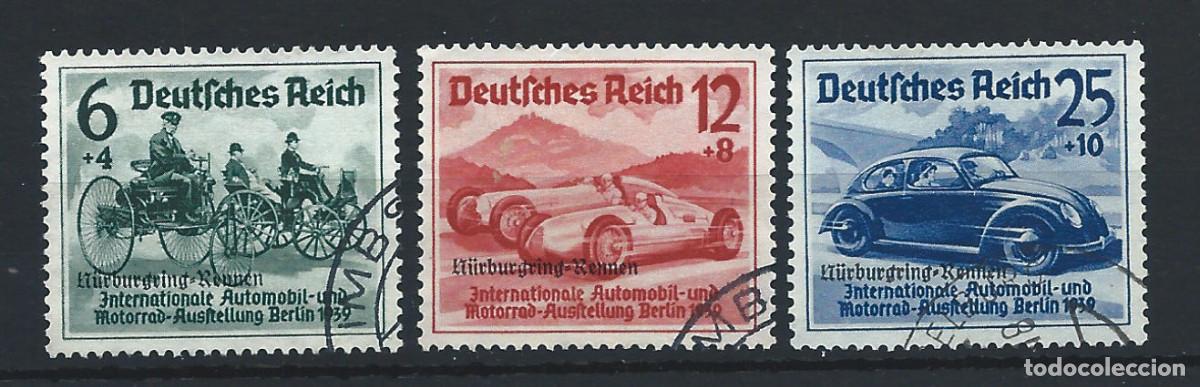 Sellos: Allemagne Empire N&deg;629A/29C Obl (FU) 1939 - Courses automobile de N&uuml;rburgring (bis)