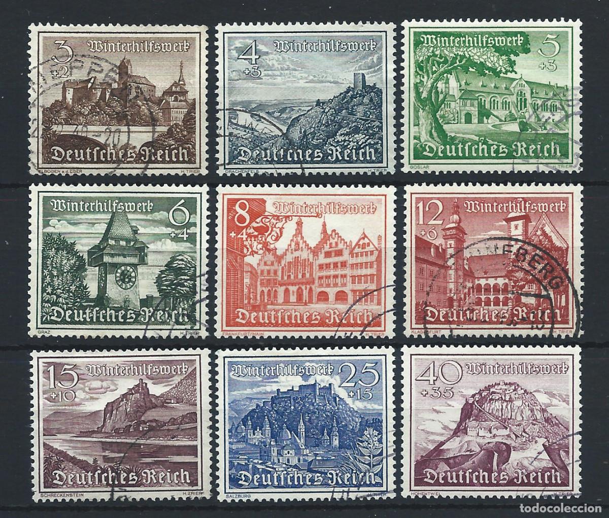 Briefmarken: Allemagne Empire N&deg;654/62 Obl (FU) 1939 - Ch&acirc;teaux et Monuments