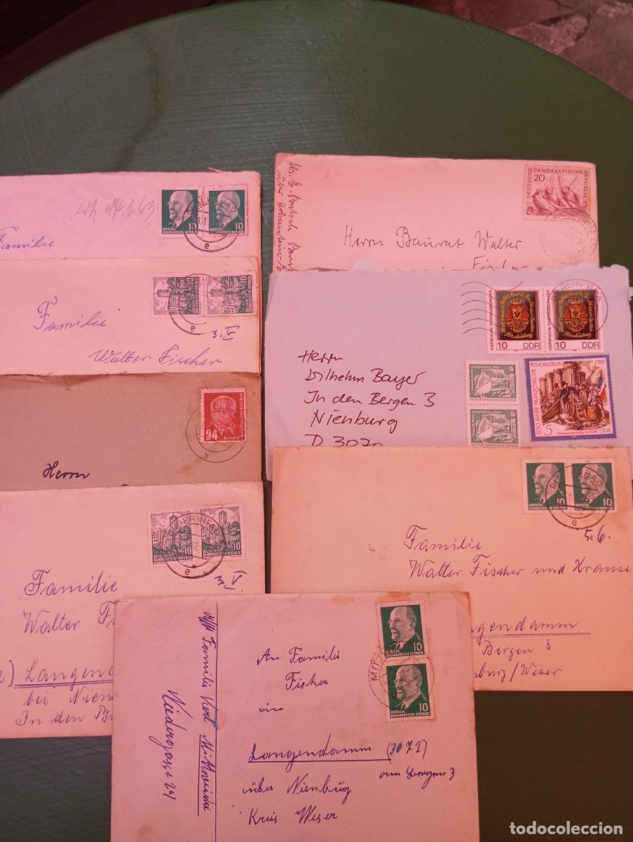 Sellos: ALEMANIA ORIENTAL, RDA, DDR, OCHO CARTAS CON DIVERSOS FRANQUEOS